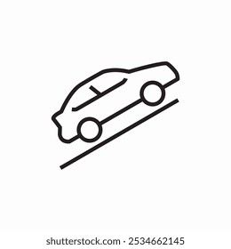 car hill drive icon sign vector