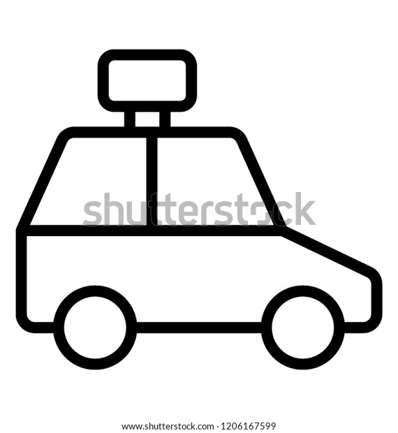 Car for hire or taxi icon
