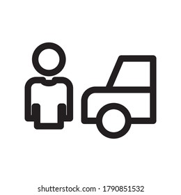 Car Hit icon or logo isolated sign symbol vector illustration - high quality black style vector icons
