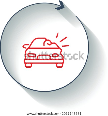 Car hit and run icon