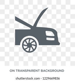 car hood icon. car hood design concept from Car parts collection. Simple element vector illustration on transparent background.