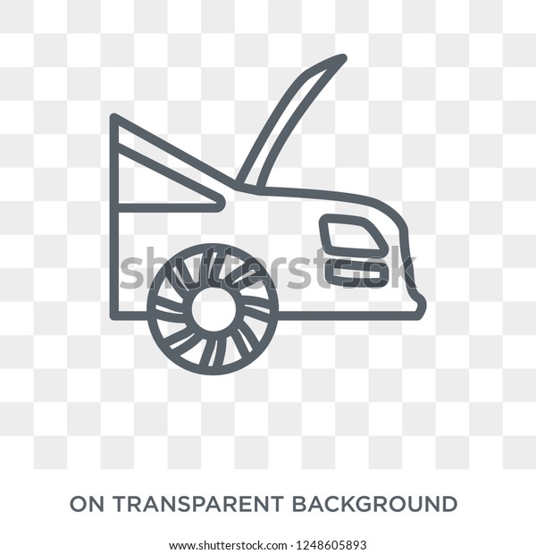 car hood icon. car hood design concept from\
Car parts collection. Simple element vector illustration on\
transparent background.