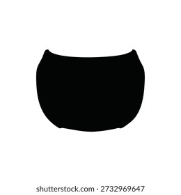 Car hood silhouette icon vector flat design.