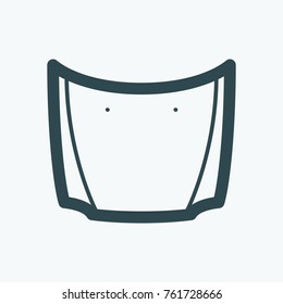 Car hood vector icon