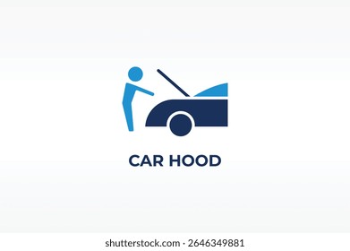 CAR HOOD vetor, ícone ou logotipo sinal símbolo isolado ilustração