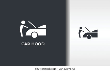 Vetor De Capuz De Carro, Ícone Ou Sinal De Logotipo Ilustração De Símbolo Isolada