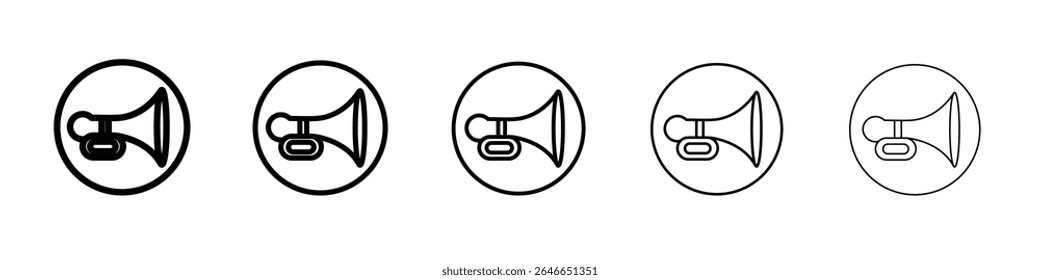 Autohupe Symbol flache einfache Umrisslinie Logo