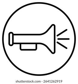 Car horn icon simple flat icon vector symbol