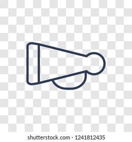 car horn icon. Trendy linear car horn logo concept on transparent background from car parts collection