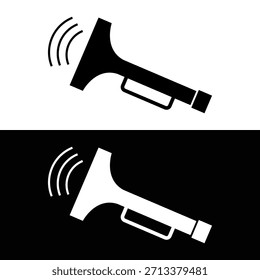 Car horn illustrated and colored in vector