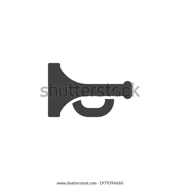 Car horn vector icon. filled flat sign for mobile concept and web