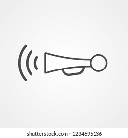 Car horn vector icon sign symbol