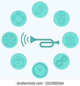 Car horn vector icon sign symbol
