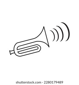 car horn vector illustration logo design