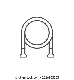 Car hose line outline icon