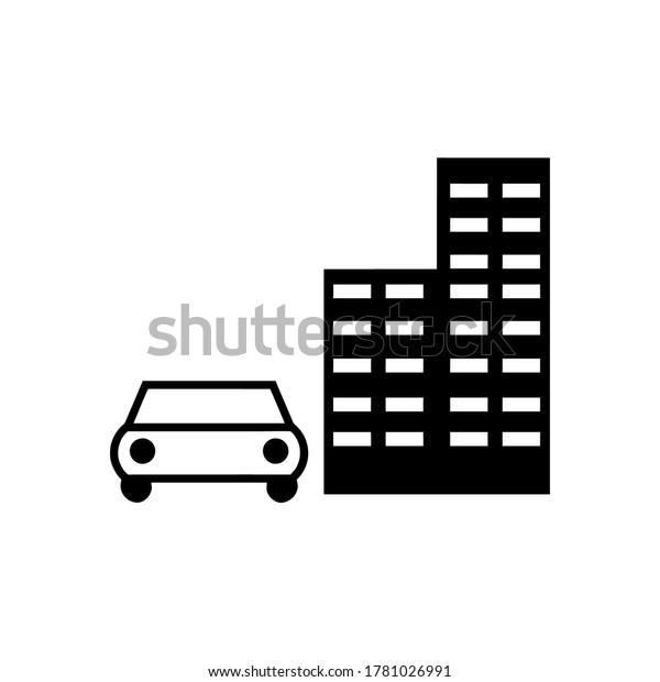 car and\
hotel icon vector illustration logo\
template