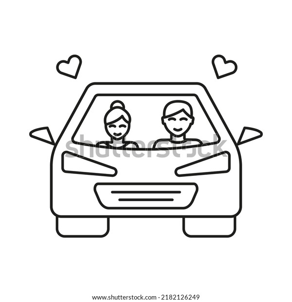 Car, house concept line\
icon. Simple element illustration. Car, house concept outline\
symbol design from family set. Can be used for web and mobile on\
white background
