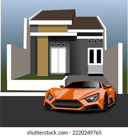 un coche de alto estilo un vector