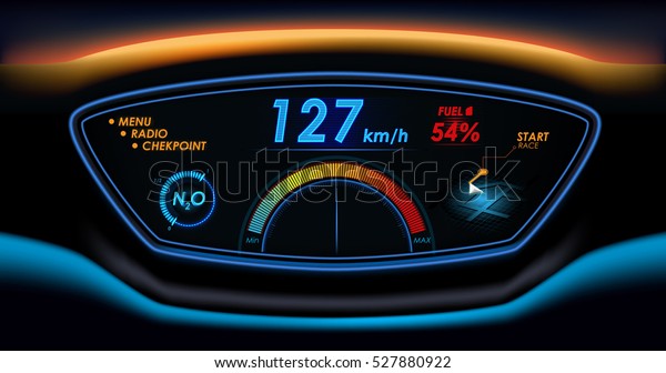 car HUD dashboard. Futuristic user interface HUD and\
Infographic elements. Abstract virtual graphic touch user\
interface. 