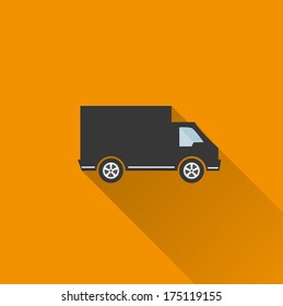 Car icon 1 ( Long Shadow )