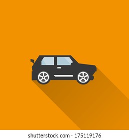 Car icon 10 ( Long Shadow )