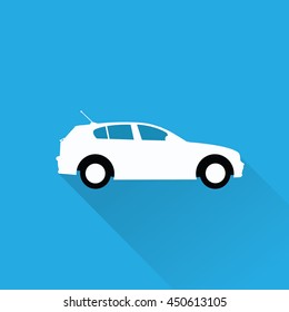 Car icon 14 in blue background