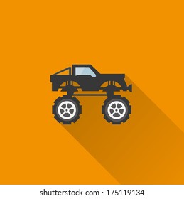 Car icon 4 ( Long Shadow )