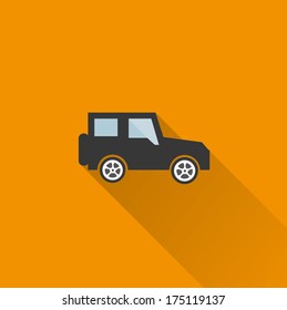 Car icon 5 ( Long Shadow )