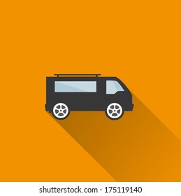 Car icon 8 ( Long Shadow )