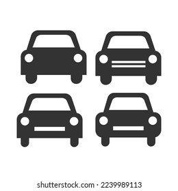Icono de coche. Ajuste automático de la ilustración vectorial de fondo.