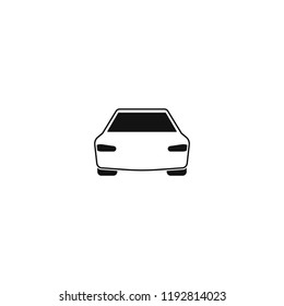 car icon. automobile vector design style black