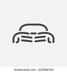 Car icon automotive four wheel vehicle. Repair transport service