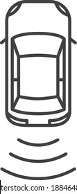 Icono del coche con cámara de respaldo, vector	