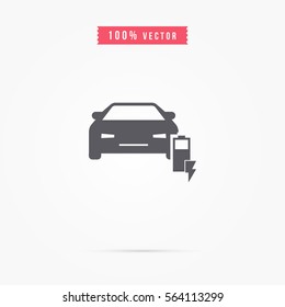 car icon with battery