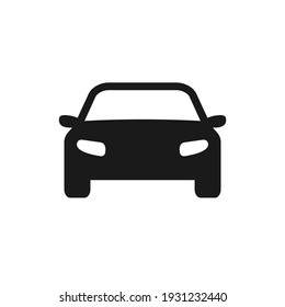Car icon. Black automobile silhouette. Car symbol. Vector isolated