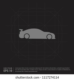 Car Icon - Black Creative Background - Free vector icon