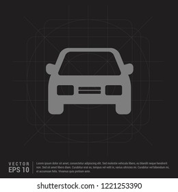 Car icon - Black Creative Background - Free vector icon