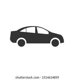 Car icon black on white background.vector Illustration. symbol. logo graphic