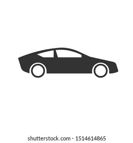 Car icon black on white background.vector Illustration. symbol. logo graphic