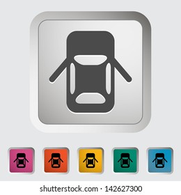 Car icon, black silhouette. Vector illustration