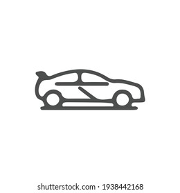 Car Icon Black Vector Illustration