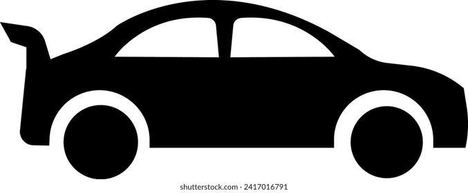 ilustración de vector negro de icono de coche
