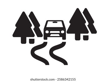 Car Icon Black and white