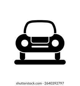 Car icon. Blcak vector illustration.