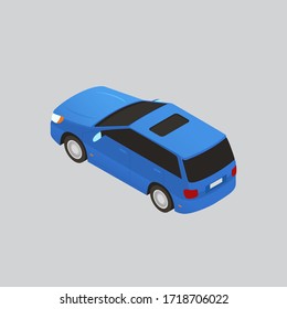 Automicon - blaues Auto - Vektorgrafik