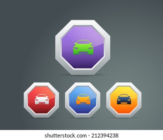 Car Icon Buttons 