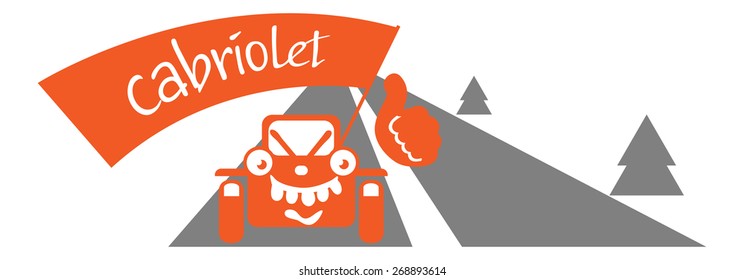Car icon. Cartoon. Flat.