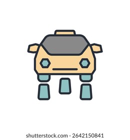 car icon collection .design style with background