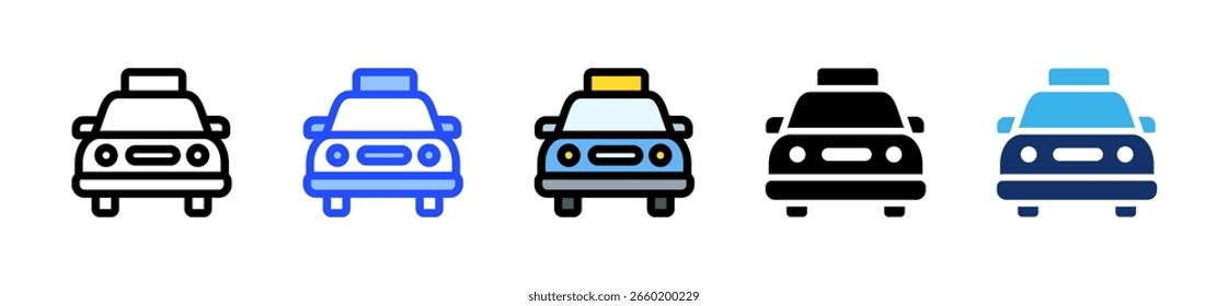 Colección del icono del coche con múltiples estilos