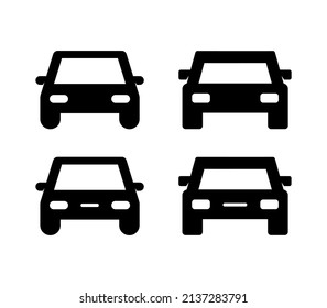 car icon collection, car notification icon monoline, parking car icon signs vector